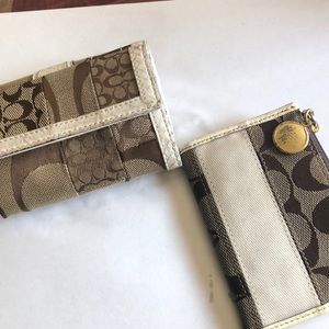 Coach wallet and small key chain mini wallet combo